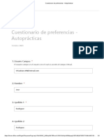 Cuestionario de Preferencias - Autoprácticas