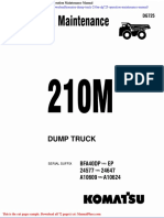 Komatsu Dump Truck 210m Dg725 Operation Maintenance Manual