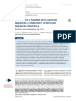 Estructura y Función de La Aurícula Izquierda y Disfunción Ventricular Izquierda Diastólica