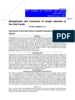 Management and Treatment of Fungal Infection in The Oral Cavity