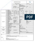 Instrument Data For Coriolis Flow Transmitter