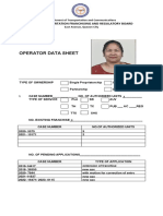 LTFRB Operator Data Sheet