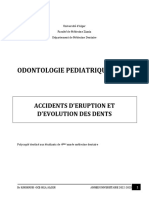 7.accidents D'éruption Et D'évolution Des Dents PDF DR Mihoubi