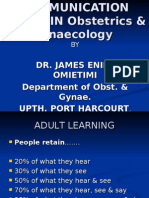 Communication Skills in Obstetrics & Gynaecology