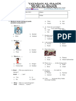 Soal PAT Kelas 4 - Bahasa Inggris