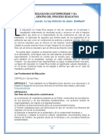 Los Fines de La Educación Costarricense y Su Aplicación Real Dentro Del Proceso Educativo