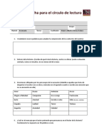 Ficha en Word para Cuestionario Del Círculo de Lectura