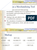 Markup As A Merchandising Tool