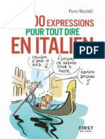 Les 800 Expressions Pour Tout Dire en Italien