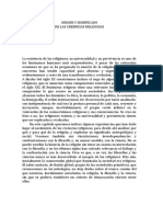 Origen y Significado de Las Creencias Religiosas (Audio) - 1