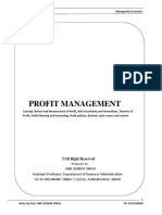 INTRODUCTION TO PROFIT MANAGEMENT M.E. Notes