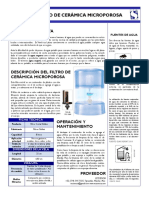 Filtro de Cermica Microporosa