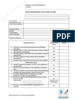 Evaluation Instrument For Student Intern - Final