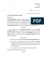 Demanda Pagaré Mercantil Ejecutivo