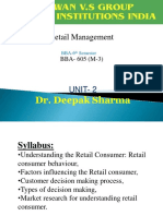 Retail Management U-II BBA VI SEM