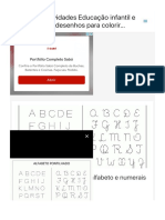 Educação Infantil - Formas, Alfabeto e Numerais Pontilhados - Rota 83 - Atividades Educação Infantil e Fundamental, Desenhos para Colorir...