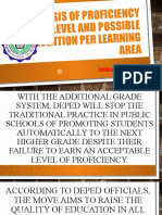 Analysis On Proficiency Level