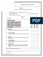 FM-Supplier Evaluation Form 2-3