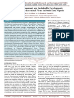 Resource Management and Sustainable Development A Study of Pharmaceutical Firms in South East, Nigeria