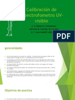 Calibracion de Espectrofometro UV-Visible