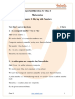 CBSE Class 6 Maths Chapter 3 - Playing With Numbers Important Questions 2023-24