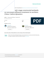 Large-Scale Multi-Stage Constructed Wetlands For Secondary Effluents Treatment in Northern China: Carbon Dynamics