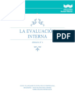 Tarea Semana 4 - La Evaluacion Interna