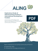 Richard Kohl Exploratory Study of Mainstreaming Scaling