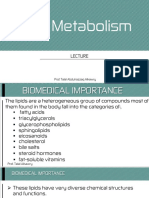 Lipid Metabolism: Prof. Talal Abdulrazzaq Alkawry