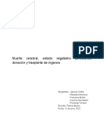 Muerte Cerebral, Estado Vegetativo Persistente, Donación y Trasplante de Órganos