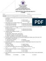 Summative Exam in PE 11 4th Quarter