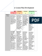 Rubric For Lesson Plan Development