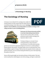 Importance of Sociology in Nursing - Distance Learning Systems (DLSI)