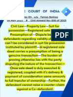 SC Holds Dispute Between Defendants Regarding Validity of Sale Deed Can't Be Considered in Suit For Possession Instituted by Plaintiff