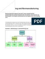 Manufacturing and Non Manufacturing Costs