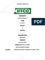 IFFCO BBA MBA Project Report