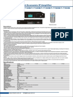 Rack Mount Economic IP Amplifier: T-7760B/T-77120B/T-77240B/T-77350B/T-77500B/T-77650B