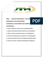 Informe Secreto Profesional y Sus Limites Abogado Jose Ramon Cruz