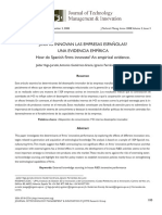 ¿Cómo Innovan Las Empresas Españolas? Una Evidencia Empírica