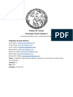 Trabajo de Campo Psicologia Social - Grupo Milanesa