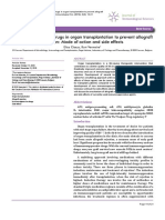 Immunosuppressive Drugs in Organ Transplantation To Prevent Allograft Rejection Mode of Action and Side Effects