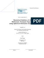 Numerical Solution of The Boltzmann Transport Equation Using Spherical Harmonics Expansions