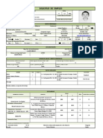 Formato Solicitud Empleo en Excel