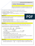 TD1: Systèmes Thermodynamiques: Exercice 1