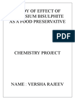 Study of Effect of Potassium Bisulphate