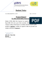 Student Notice: Project Report