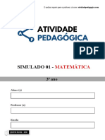 Simulado 01 - Matemática - 3º Ano