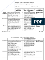 Prior Experiential Learning Competency Chart