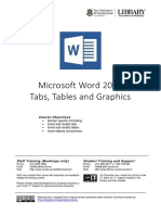 0201 Microsoft Word 2013 Tabs Tables and Graphics