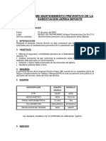 Informe Mantenimiento Preventivo de La Subestación Aérea Biposte